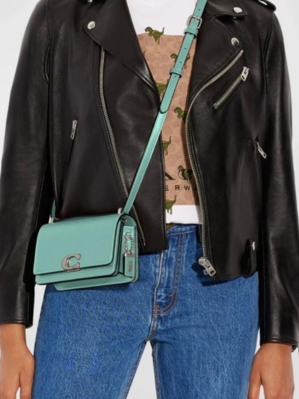 Coach Faded Blue Leather Crossbody Bag NWT